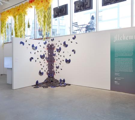 installation view of piece in Alchemy group show