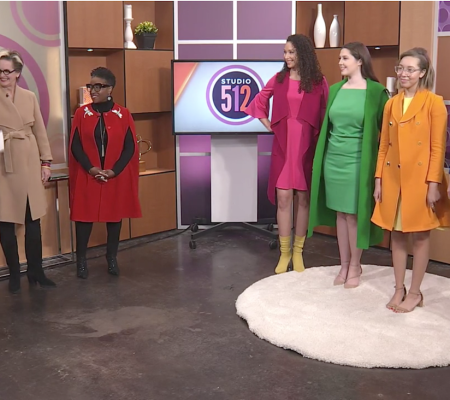 UT Studio Art Lecturer and color theorist Luanne Stovall on television station KXAN to discuss psychology of color in fashion