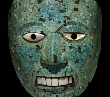 turquoise aztec mask