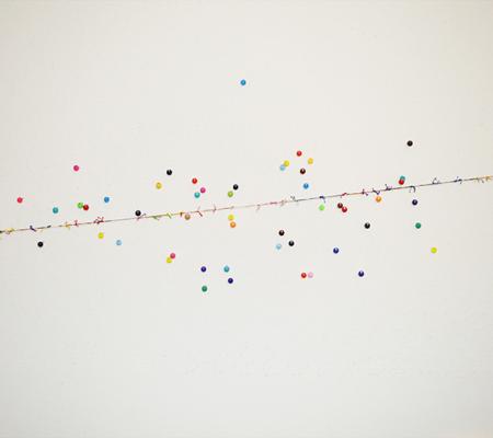 colorful scatter graph mapped on wall