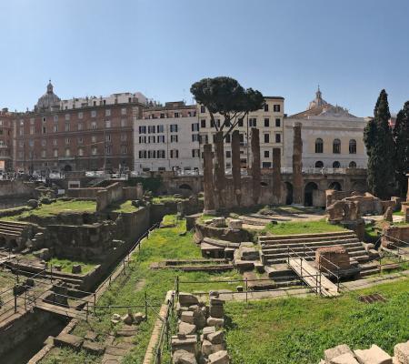 excavation in the middle of rome