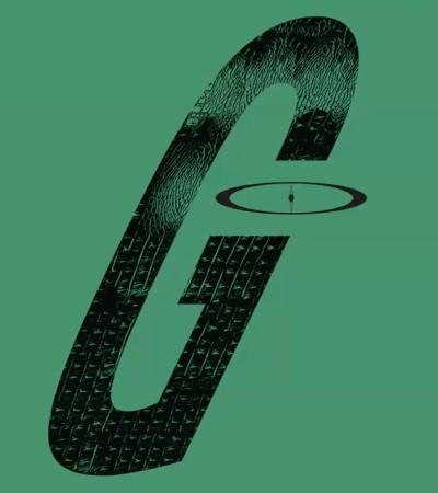 large letter G on green background