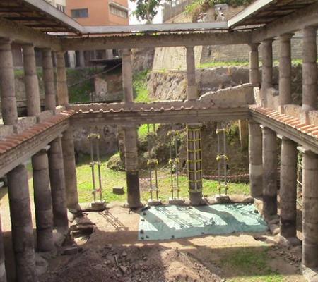 Oplontis, Atrio della villa B excavation site by world-renowned archaeologists from UT Austin led by Art History Professor John Clarke