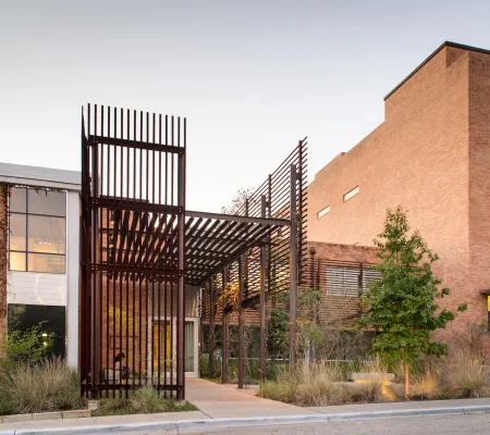 kayem arbor entrance to the Department of Art and Art History at The University of Texas at Austin