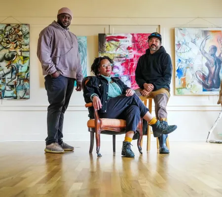 three chefs sitting in neill cochran house