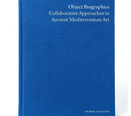 blue book cover for Yale Menil catalogue of essays with contributions from University of Texas at Austin Associate Professor in Art History Nassos Papalexandrou