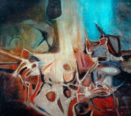 abstract painting done by a british artist