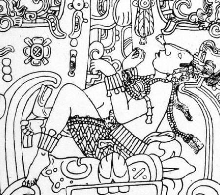 reproduction of Mayan artwork