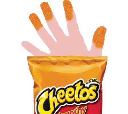 Erica Henri a student in Kristin Lucas Expanded Media course at the University of Texas at Austin created Cheeto fingers emoji