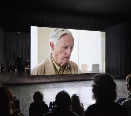 Teresa Hubbard / Alexander Birchler Flora, 2017 Synchronized double-sided film installation 