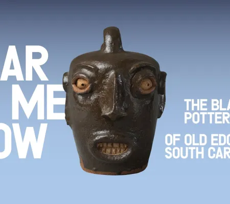 Promo image for "Hear Me Now" featuring a ceramic face