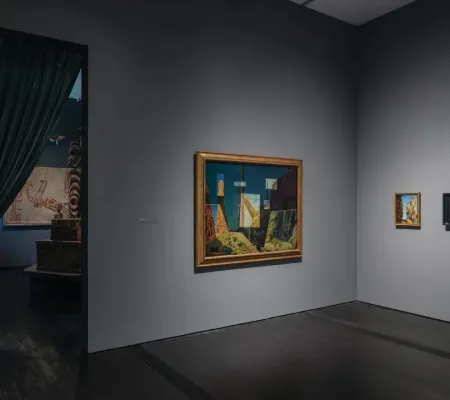 Shot of surrealist art from the Menil Collection