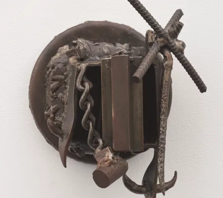 Cover of Nka magazine with rusted tools on the front.
