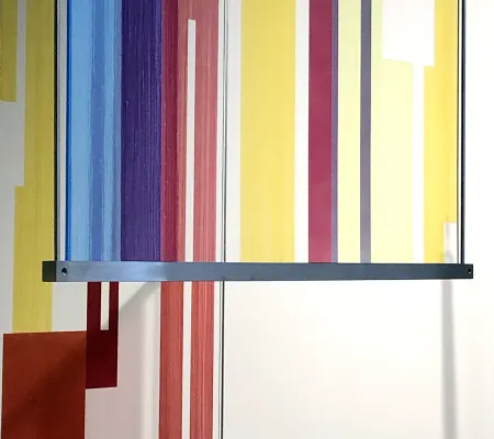 detail image of Margo Sawyer: Synchronicity - Kosovo Muse stained glass site specific sculpture art