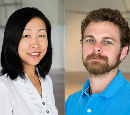 headshots of beili liu and eric McMaster