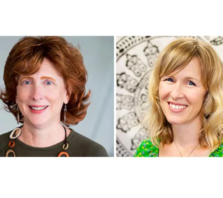 headshot portraits of Christina Bain on the left and Stephennie Mulder on the rightd