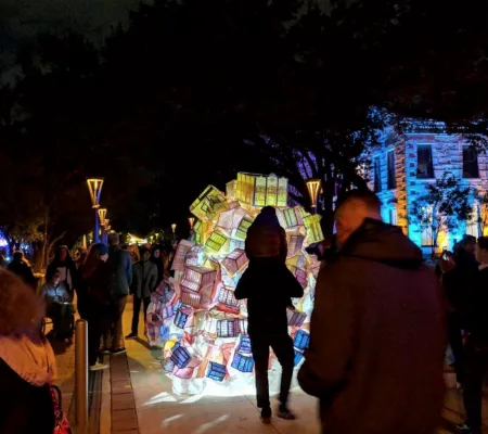 moving sculpture honoring historical displaced neighborhood 