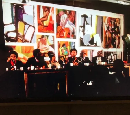 vintage image of a panel of speakers