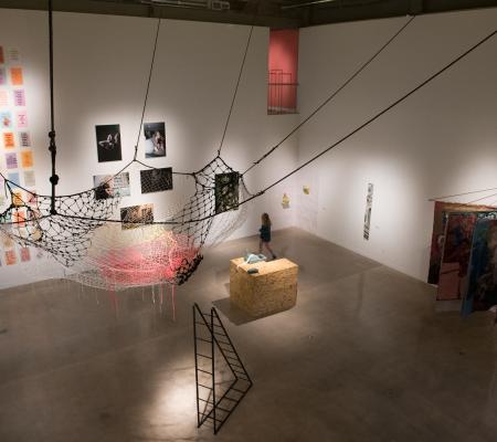installation view of 2018 senior art exhibition