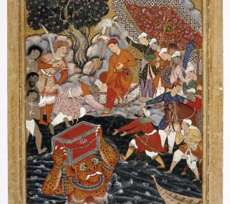 intricate indian painting featuring narrative story