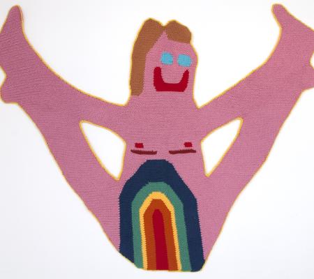 colorful crochet figure 