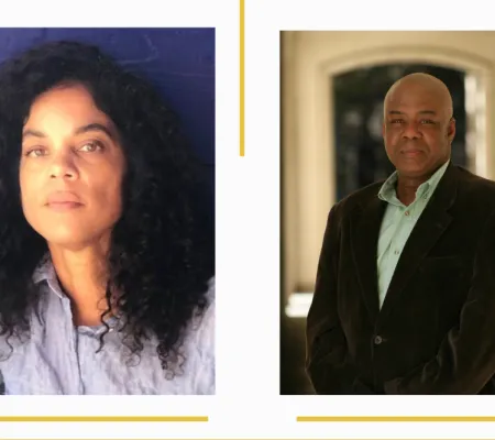 Two portraits of Lise Ragbir and Eddie Chambers