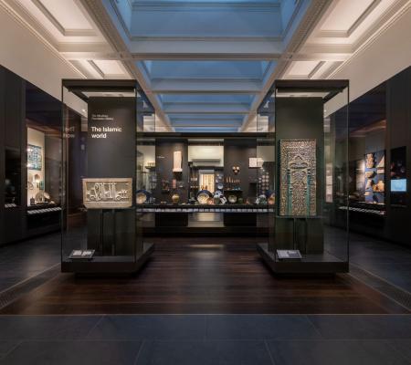View of the first room of the Albukhary Foundation Gallery of the Islamic World at The British Museum as described in detail in Dr. Ladan Akbarnia's lecture at The University of Texas at Austin