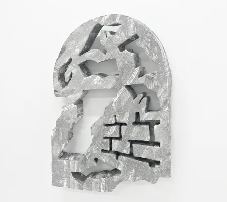 Gray colored silk screen on paper and board