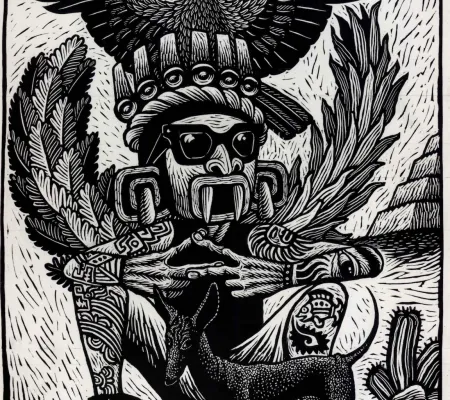 black and white print by Sergio Sánchez Santamaría