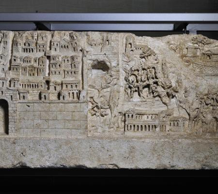 roman tablet depicting a landscape