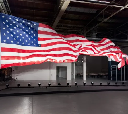 image of a fluttering american flag