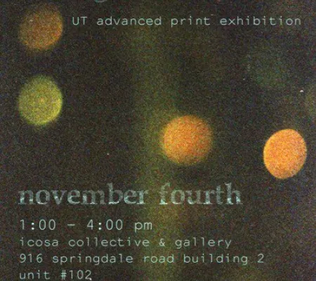 poster for advanced print exhibition