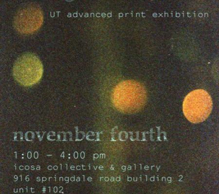 poster for advanced print exhibition