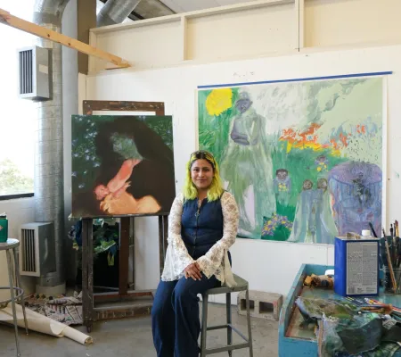 image of student in their studio