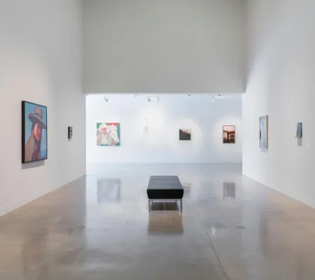 Center Space gallery with student work installed