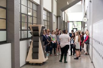group tour in Art Building