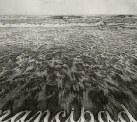 drawing of waves in black and white