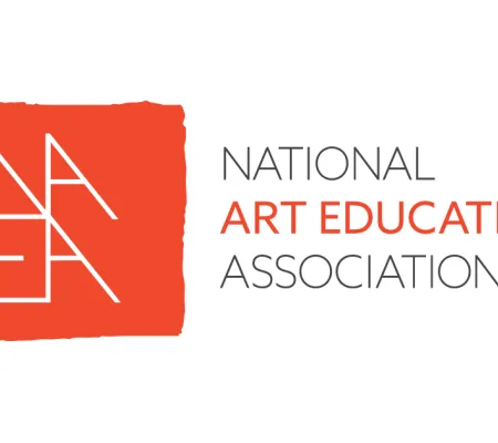 logo in red for the national art education association