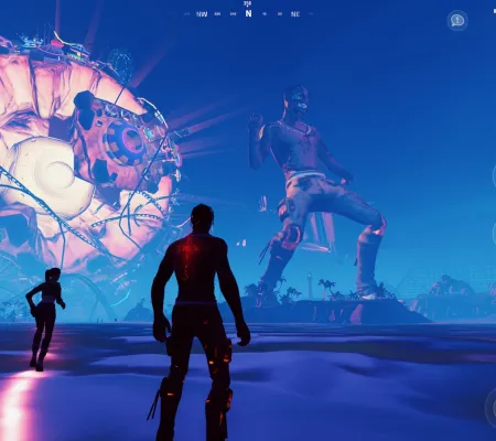 Screenshot of Travis Scott Concert broadcast on Fortnite screenshot by UT Austin Art History Professor and Art Galleries at Black Studies Director Cherise Smith 