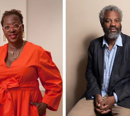 Virginia Museum of Fine Art's Valerie Cassel Oliver and LAX Art's Director Hamza Walker portraits on behalf of the University of Texas at Austin's 2020 Spring Viewpoint Lecture Series at the Department of Art and Art History thumbnail image
