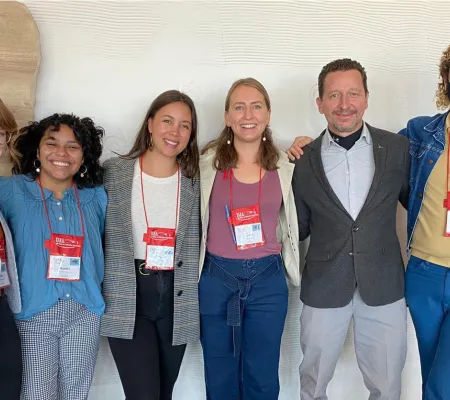 students posing for group photo at Art Education conference