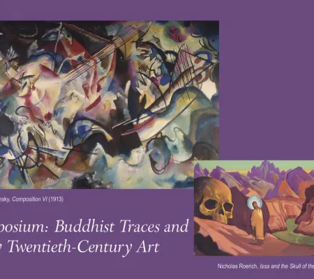 two images of paintings one of kandinsky and another of roerich