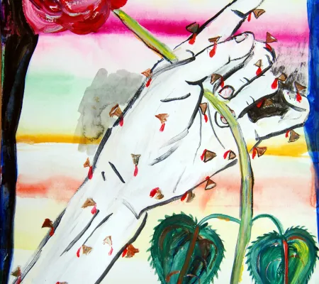 print image from artist writer Lauren Moya Ford Spain Iberian peninsula UT Austin GAPP guest artist in print writing workshop poster image of Ford work