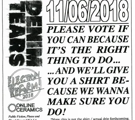 typographic flyer in black and white