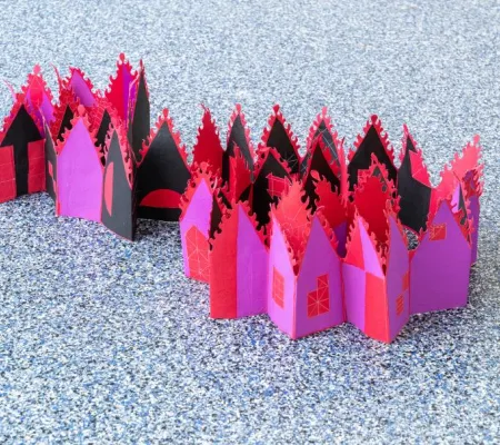 image of pink and black artwork