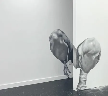 image of a drawing on a wall corner