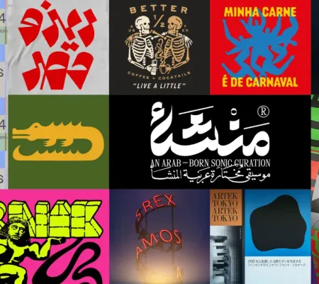 montage of cropped details from various graphic design projects