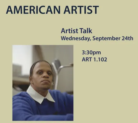 poster for American Artist talk
