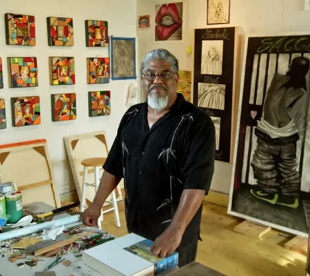 image of John Yancey in his studio