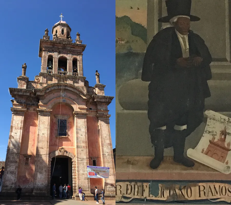 montage of church and portrait